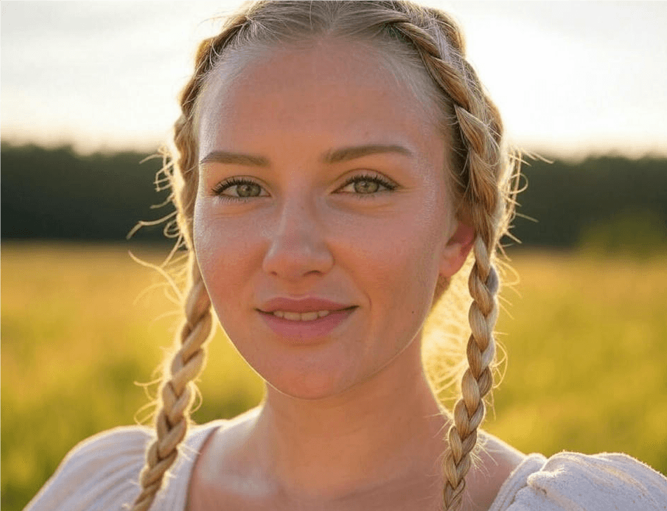 Russia’s New Fashion Craze: Blonde Double Braided Ponytails Go Global