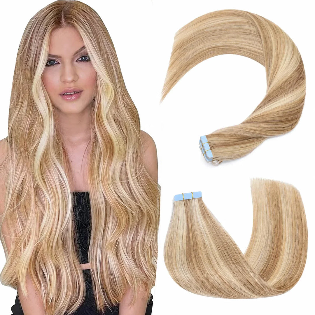 XJ Reusable Hair Tape Strips – Eco-Friendly & Budget-Saving_Placement Of Tape In Hair Extensions #P18/613