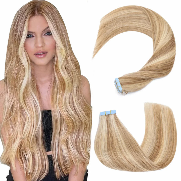 XJ Reusable Hair Tape Strips – Eco-Friendly & Budget-Saving_Placement Of Tape In Hair Extensions #P18/613