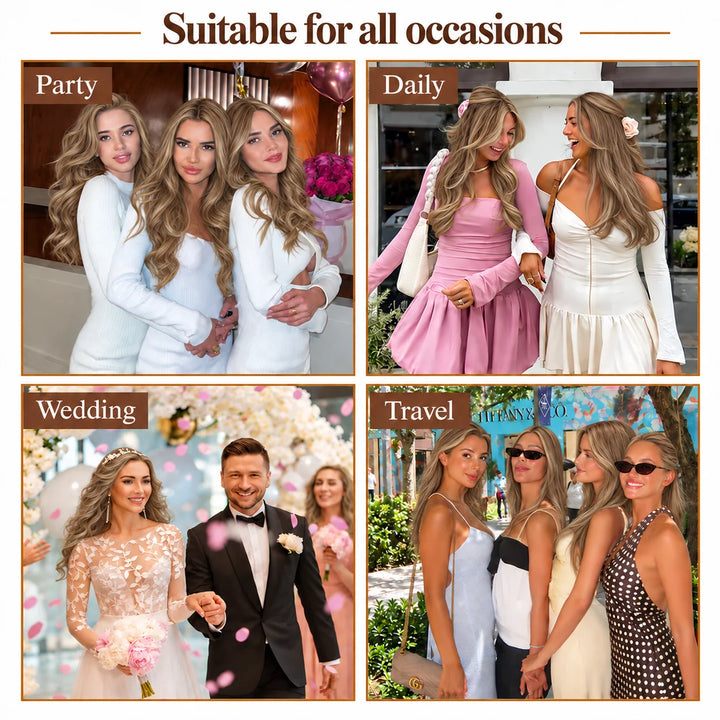 XJ Placement Of Tape In Hair Extensions,Seamless Hair Extensions Near Me,Diy Hair Styling,Endless Fun #P4-27