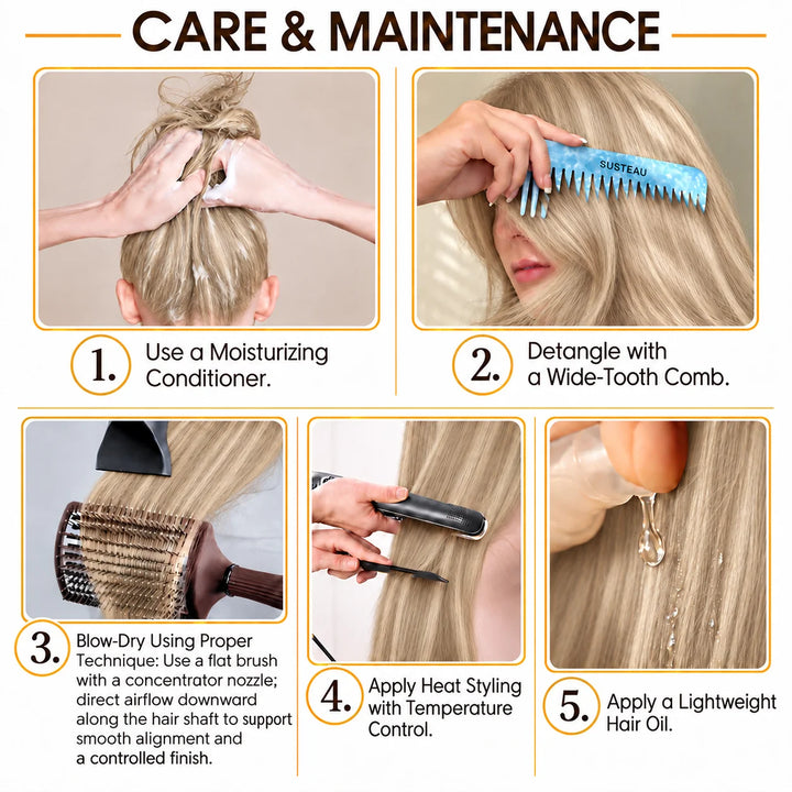 XJ Reusable Hair Tape Strips – Eco-Friendly & Budget-Saving_Placement Of Tape In Hair Extensions #P18/613