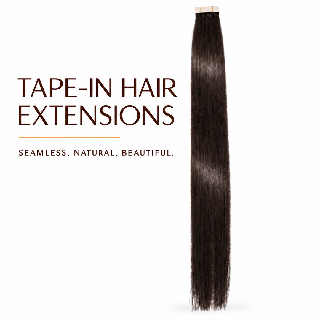 XJ Classic Tape in Hair Extensions 20pcs/pack Various colors Natural Black (1B)