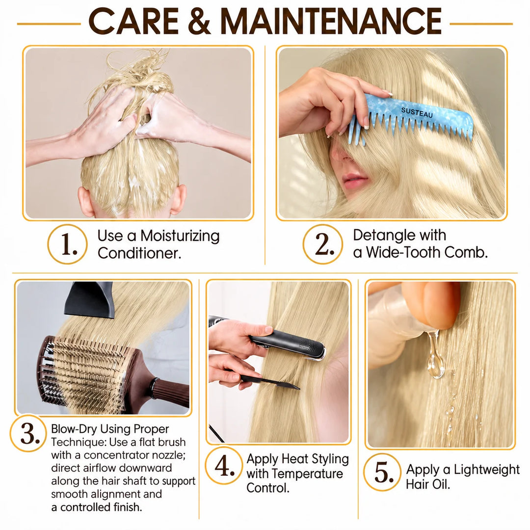 XJ Reusable Hair Tape Strips – Eco-Friendly & Budget-Saving_Placement Of Tape In Hair Extensions #60Platinum Blonde