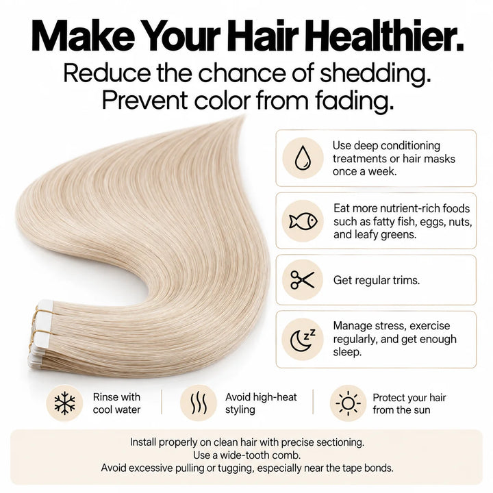 XJ Classic Tape in Hair Extensions 20pcs/pack Various colors #60