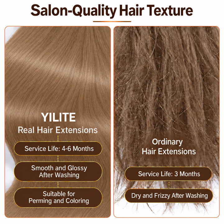 Real Human Tape-In Hair  Soft  Silky,hand tied hair extensions near me,tape extensions placement #27
