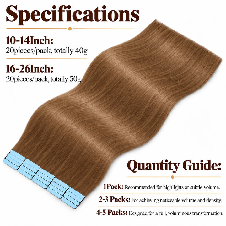 Real Human Tape-In Hair  Soft  Silky,hand tied hair extensions near me,tape extensions placement #30