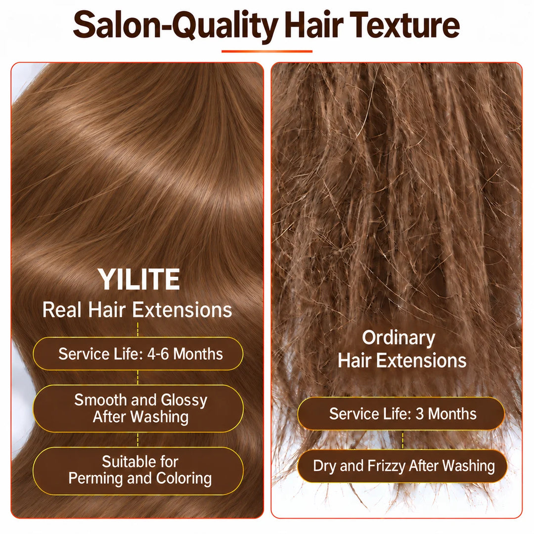 Real Human Tape-In Hair  Soft  Silky,hand tied hair extensions near me,tape extensions placement #30