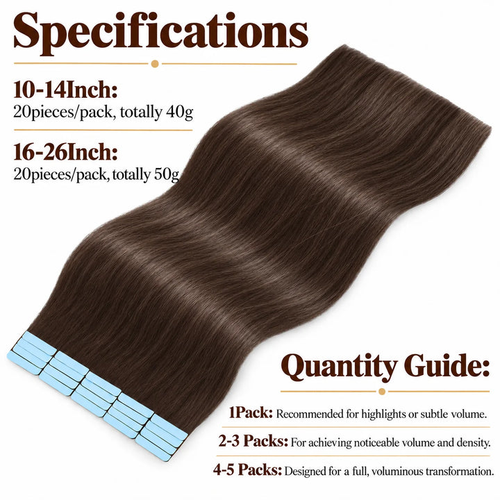 Real Human Tape-In Hair  Soft  Silky,hand tied hair extensions near me,tape extensions placement #2