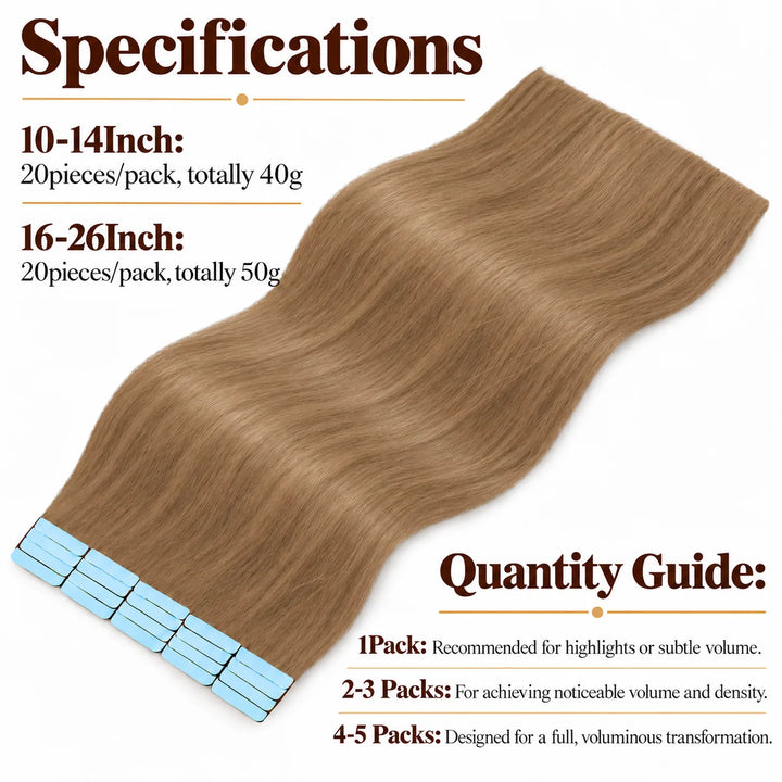 Real Human Tape-In Hair  Soft  Silky,hand tied hair extensions near me,tape extensions placement #27