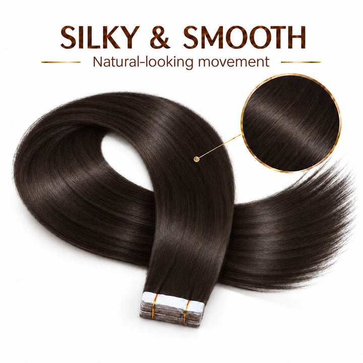 XJ Classic Tape in Hair Extensions 20pcs/pack Various colors Natural Black (1B)