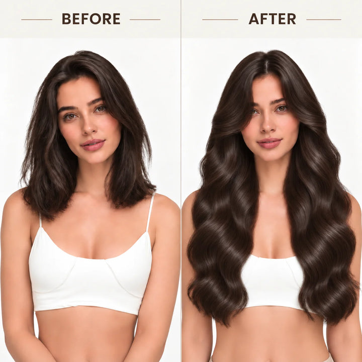 Remy Human Hair Clip-In Extensions 7 Pieces for Full Volume Dark Brown (2)