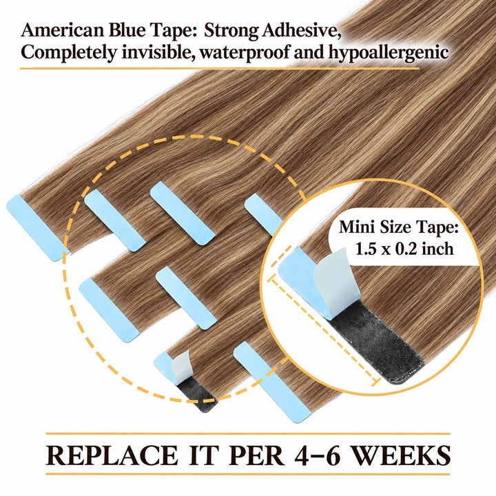 XJ Placement Of Tape In Hair Extensions,Seamless Hair Extensions Near Me,Diy Hair Styling,Endless Fun #P4-27