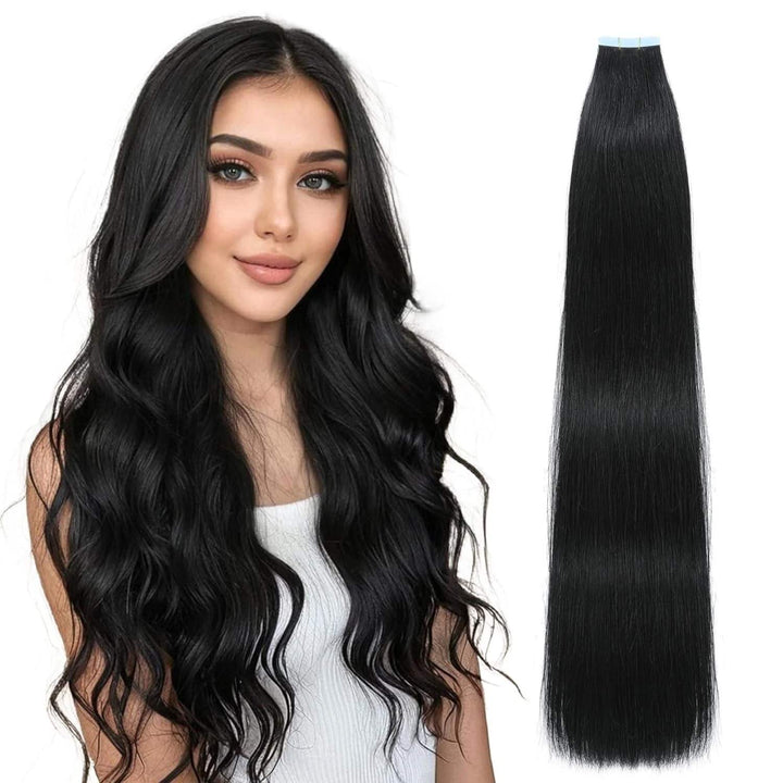 Real Human Tape-In Hair  Soft  Silky,hand tied hair extensions near me,tape extensions placement