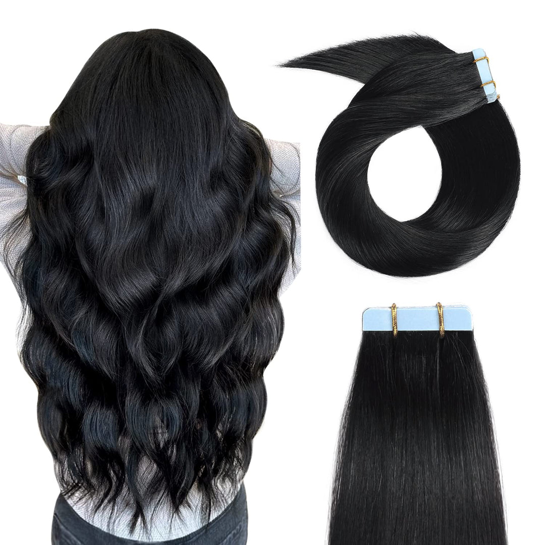 Seamless Injected Hand-Tied Invisible Tape In Hair Extension 20Pcs Virgin Human Hair