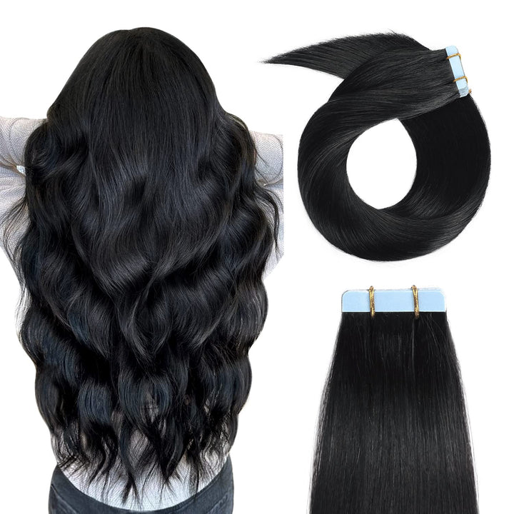 Seamless Injected Hand-Tied Invisible Tape In Hair Extension 20Pcs Virgin Human Hair