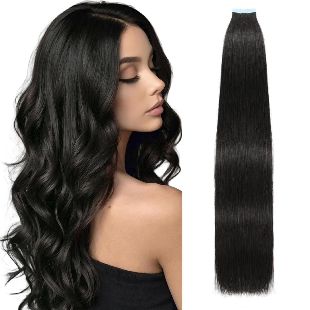 Real Human Tape-In Hair  Soft  Silky,hand tied hair extensions near me,tape extensions placement