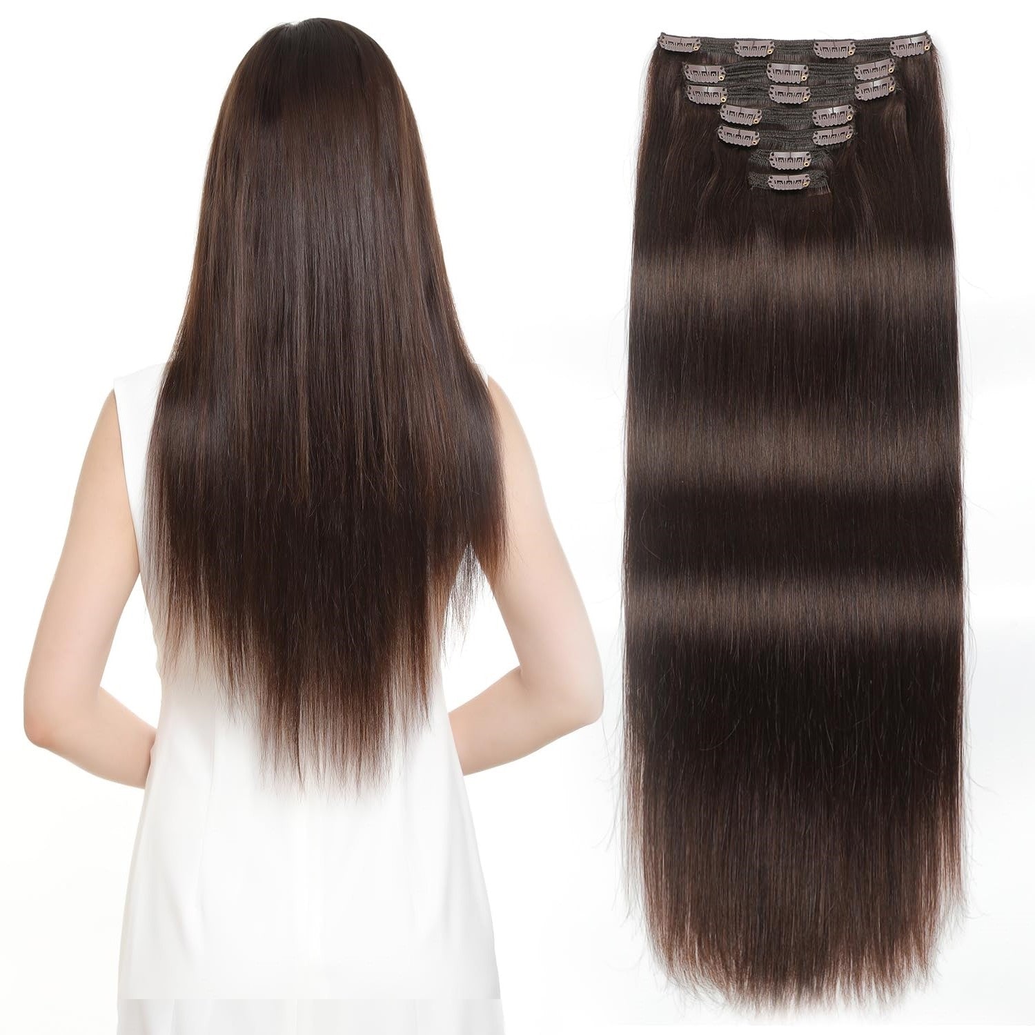 Remy Human Hair Clip-In Extensions 7 Pieces for Full Volume