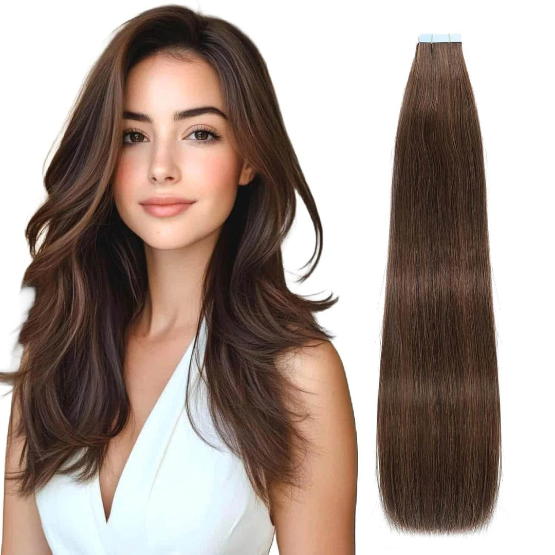 Real Human Tape-In Hair  Soft  Silky,hand tied hair extensions near me,tape extensions placement