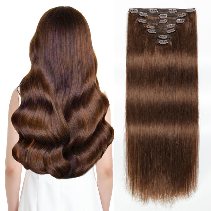 Remy Human Hair Clip-In Extensions 7 Pieces for Full Volume