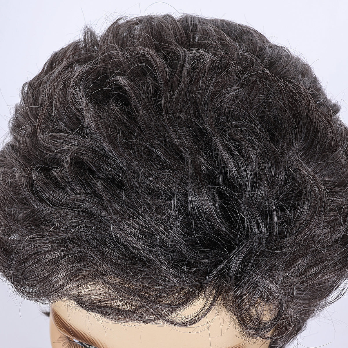 Casual Look Men's Wig – Heat-Resistant Fiber, Natural Appearance