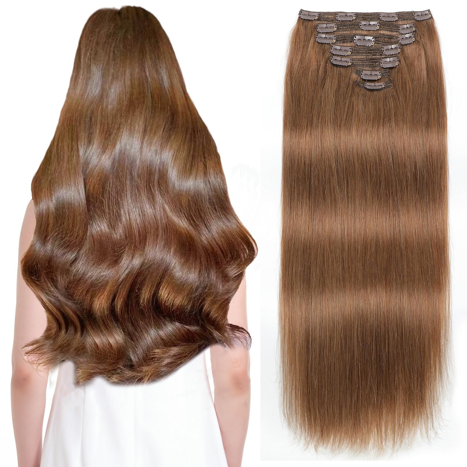 Remy Human Hair Clip-In Extensions 7 Pieces for Full Volume