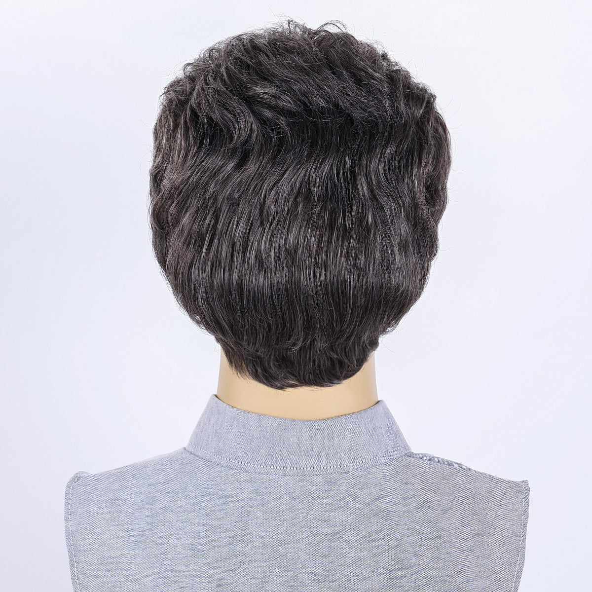 Casual Look Men's Wig – Heat-Resistant Fiber, Natural Appearance