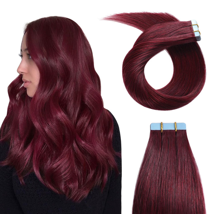 Seamless Injected Hand-Tied Invisible Tape In Hair Extension 20Pcs Virgin Human Hair
