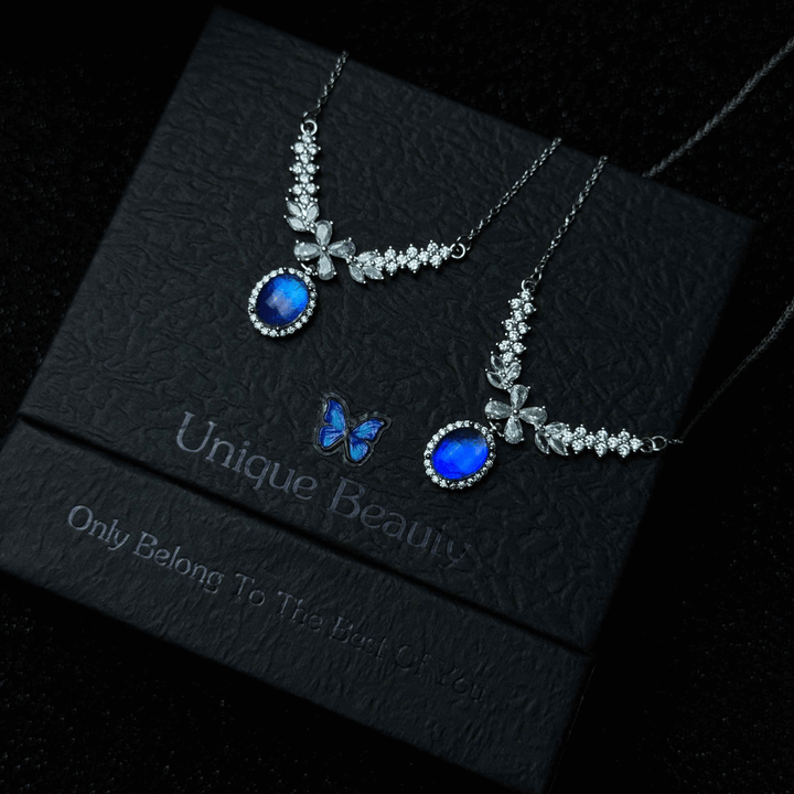 Handcrafted Butterfly Specimen Necklace An Exquisite Light Luxury Gift for Your Girlfriend or Close Female Friend