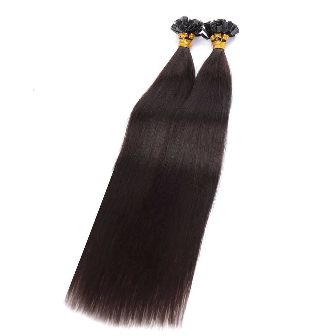 XJHAIR Flat-tip Keratin Human Hair Comfort Meets Elegance-1b#