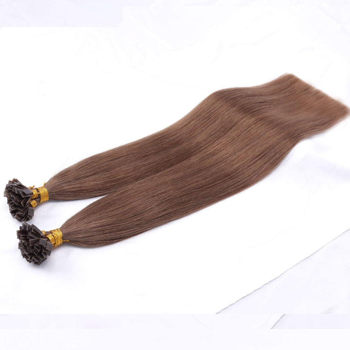 Flat Tip Human Hair Extensions – Seamless & Long-Lasting