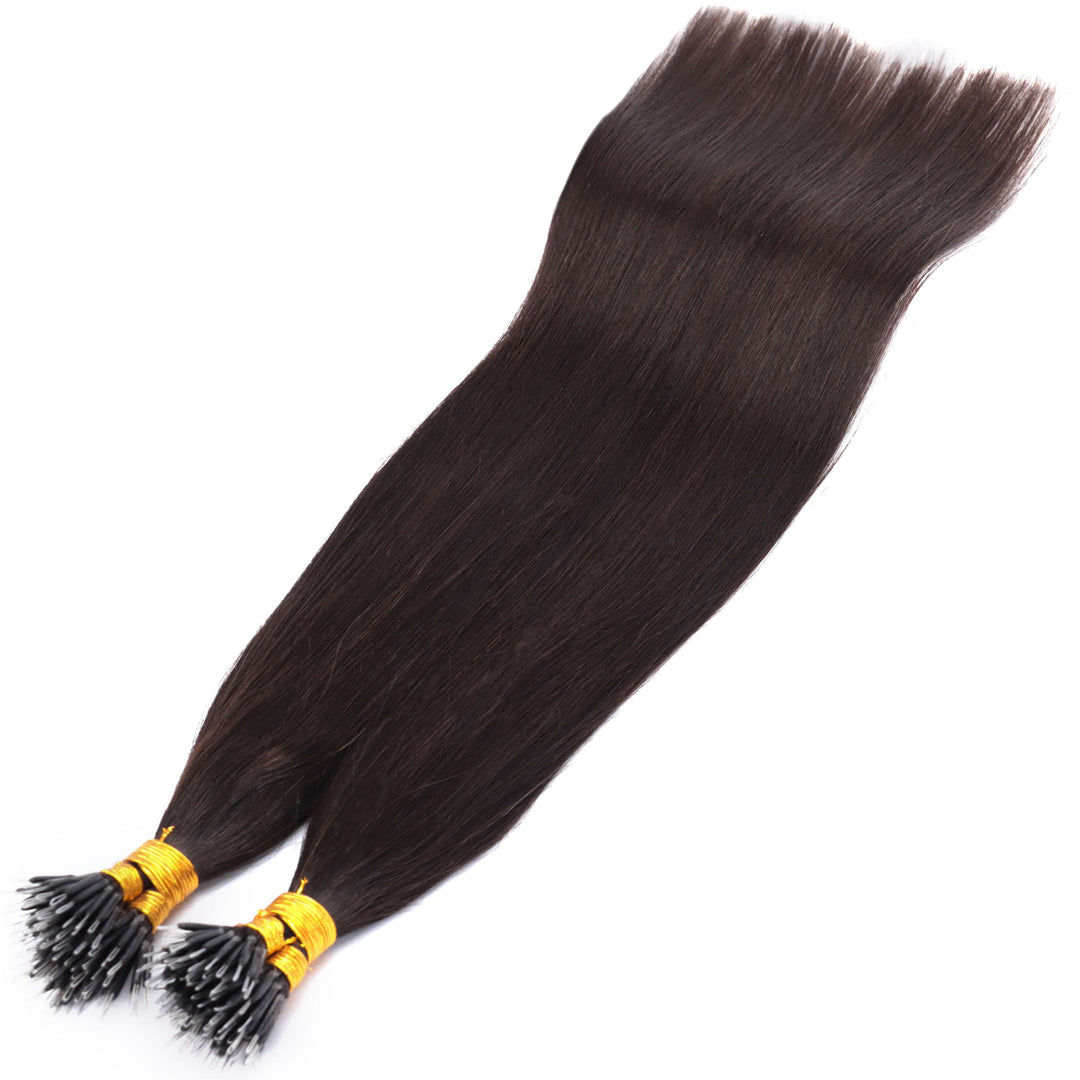 Straight Nano Ring Human Hair Extensions – Soft & Silky