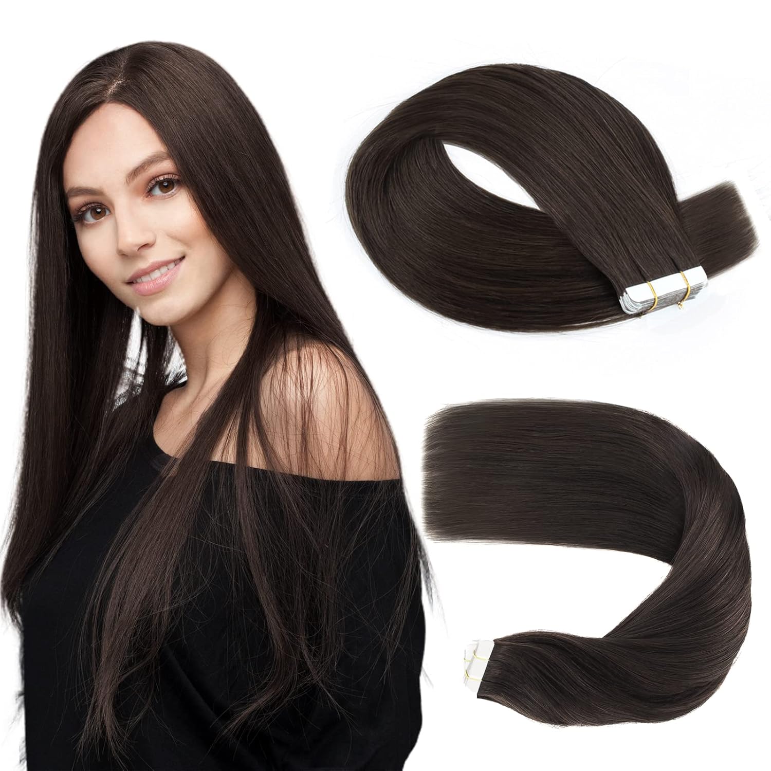 XJ Long tape-In Hair Extensions Elevate Your Style with Effortless Elegance