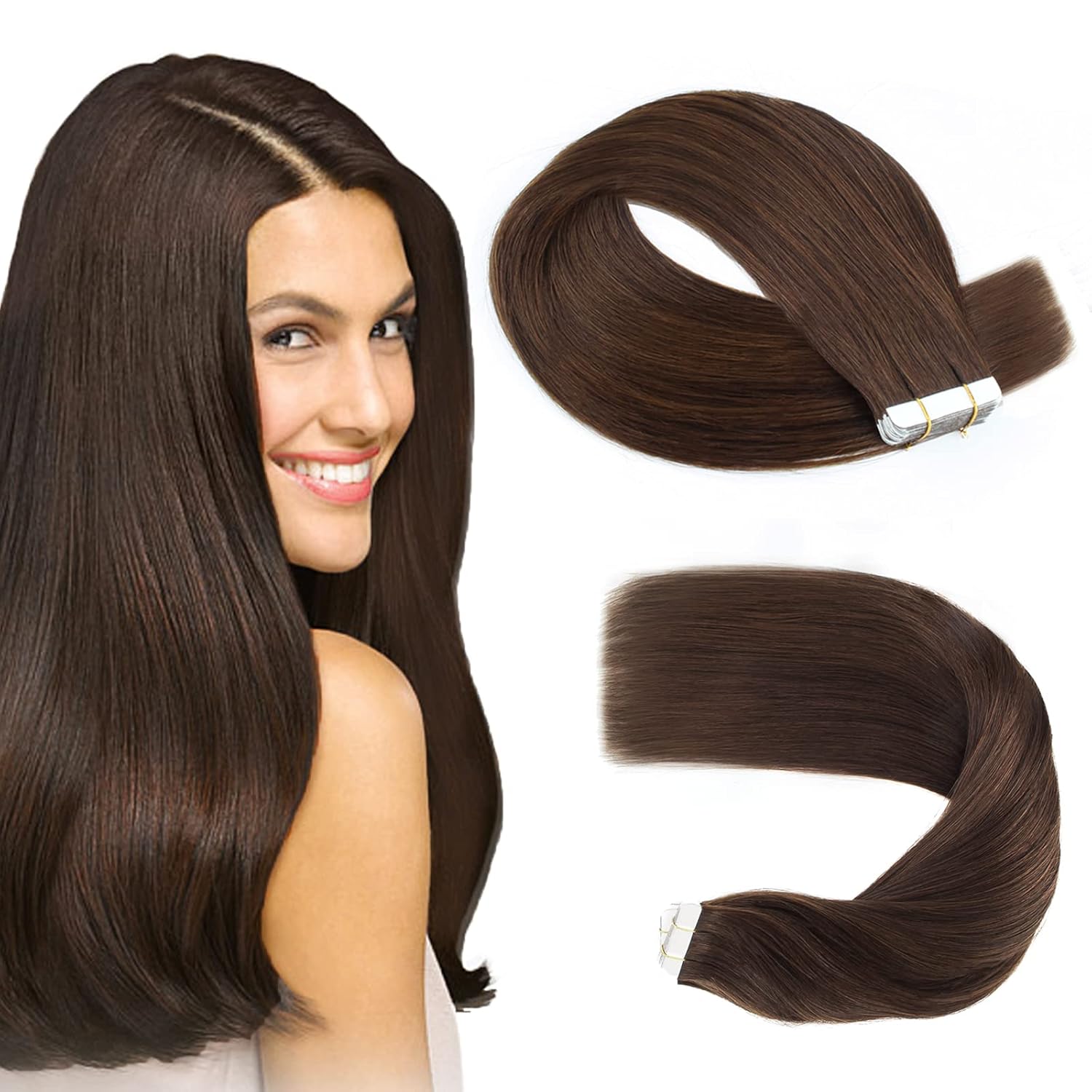 XJ Long tape-In Hair Extensions Elevate Your Style with Effortless Elegance