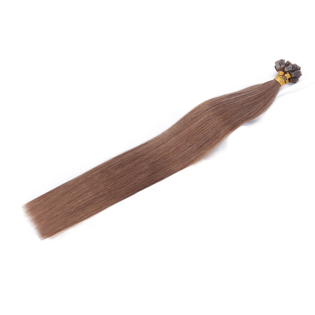 Flat Tip Human Hair Extensions – Seamless & Long-Lasting