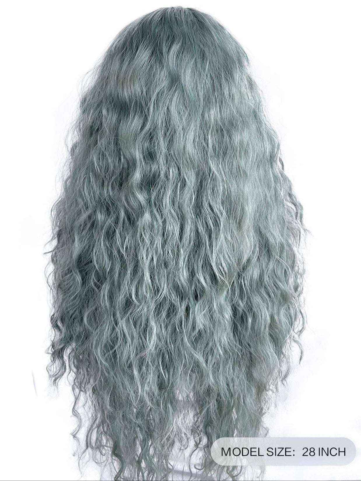 Wet And Wavy Long Loose Curly Wave Synthetic Heat Resistant Fiber Black Ombre Green Hair Wig For Women& Cosplay New Year and Christmas Short Hair Wig