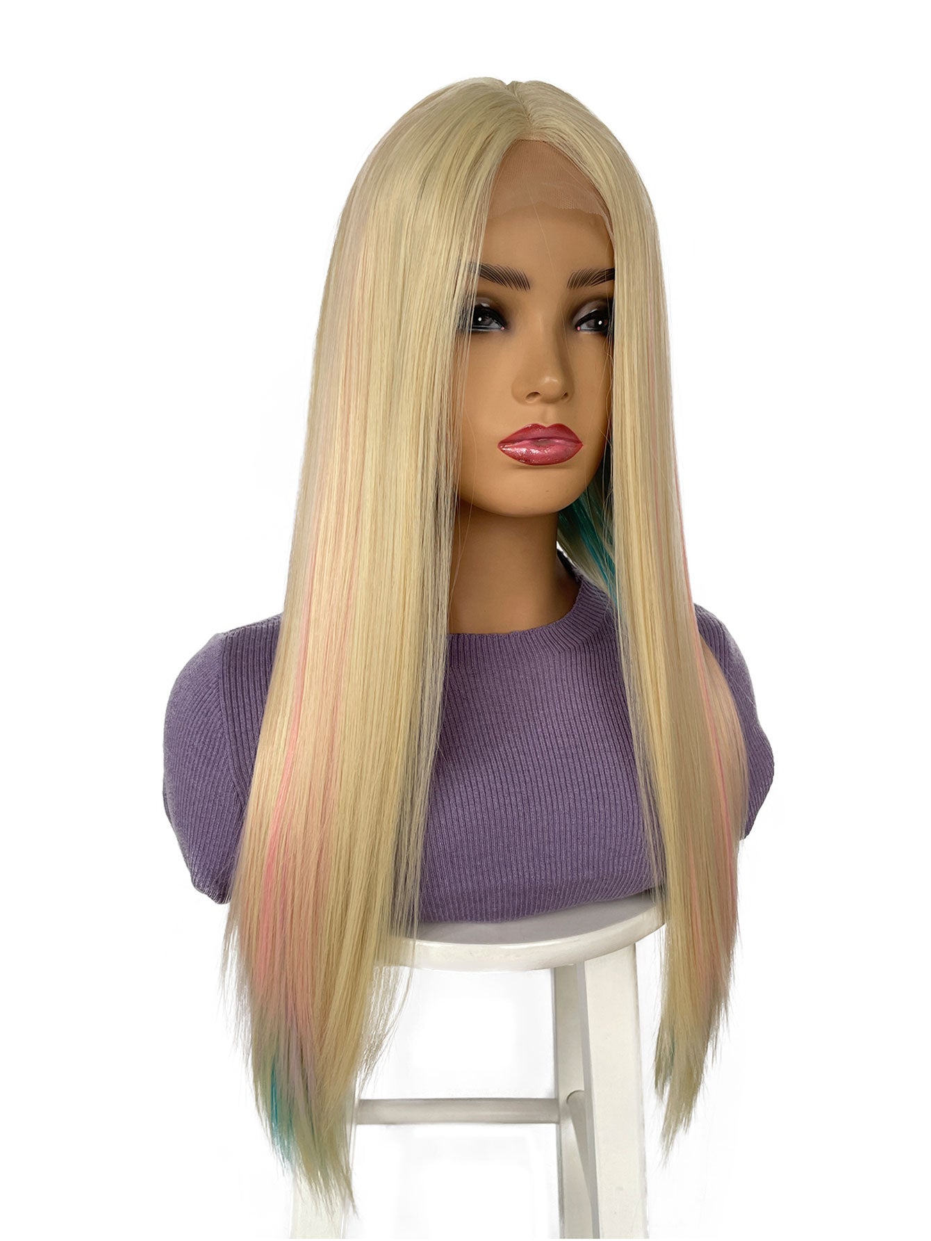 Long Straight Wig 28in Long Straight - High-Density Synthetic Hair for Women, Fashionable and Natural Look, Available