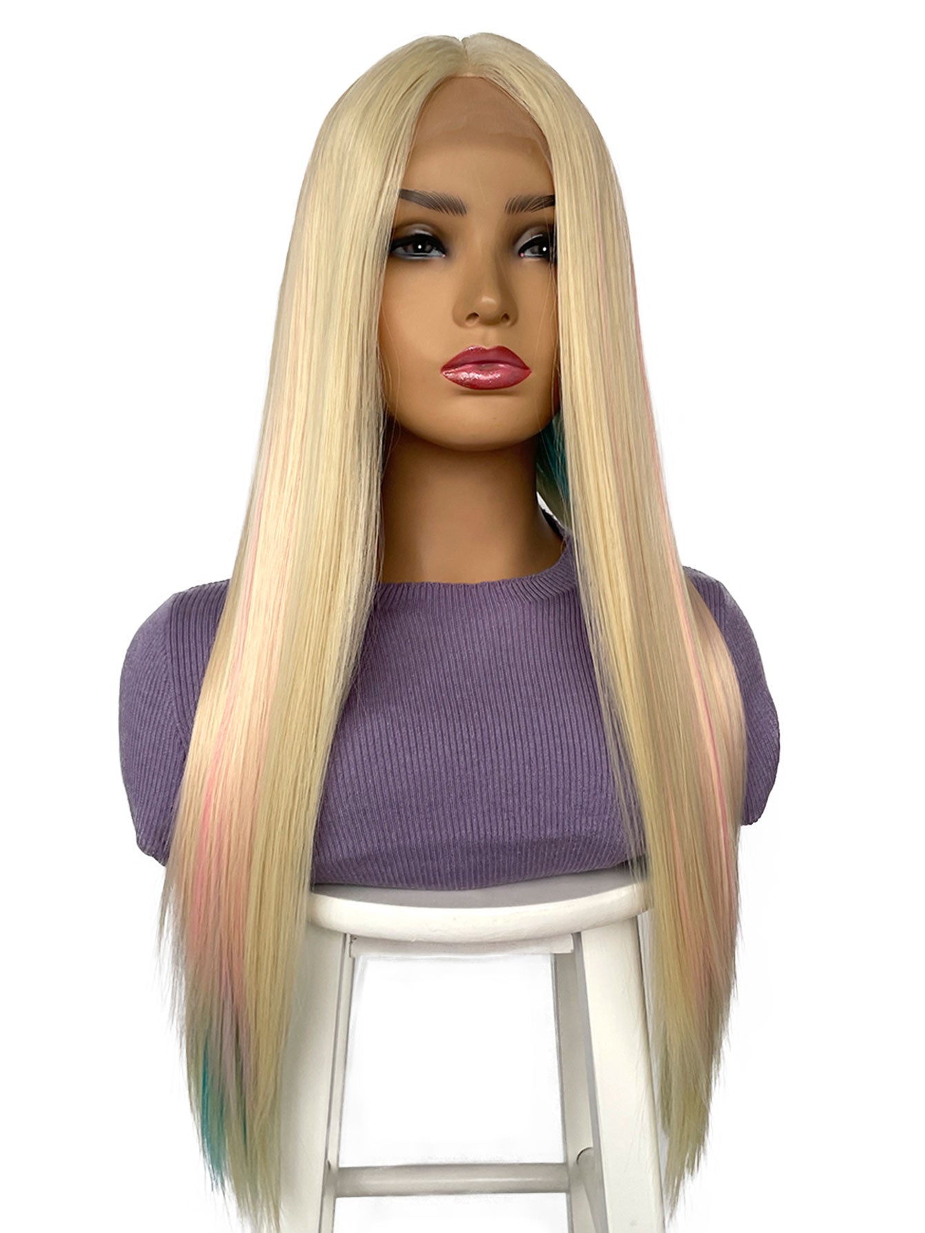 Long Straight Wig 28in Long Straight - High-Density Synthetic Hair for Women, Fashionable and Natural Look, Available