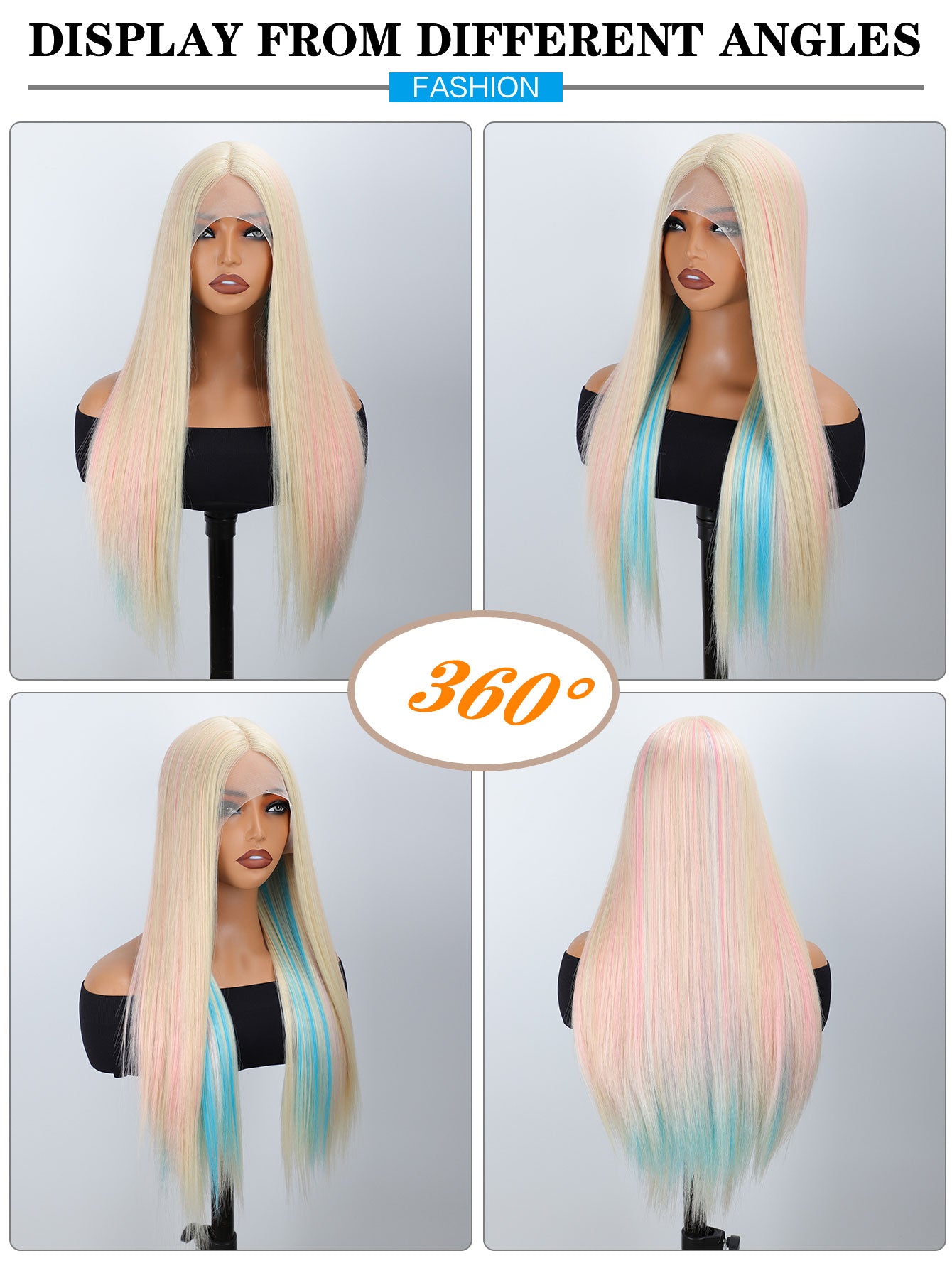 Long Straight Wig 28in Long Straight - High-Density Synthetic Hair for Women, Fashionable and Natural Look, Available