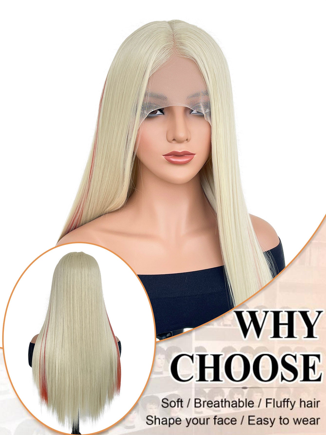 Long Straight Wig 28in Long Straight - High-Density Synthetic Hair for Women, Fashionable and Natural Look, Available