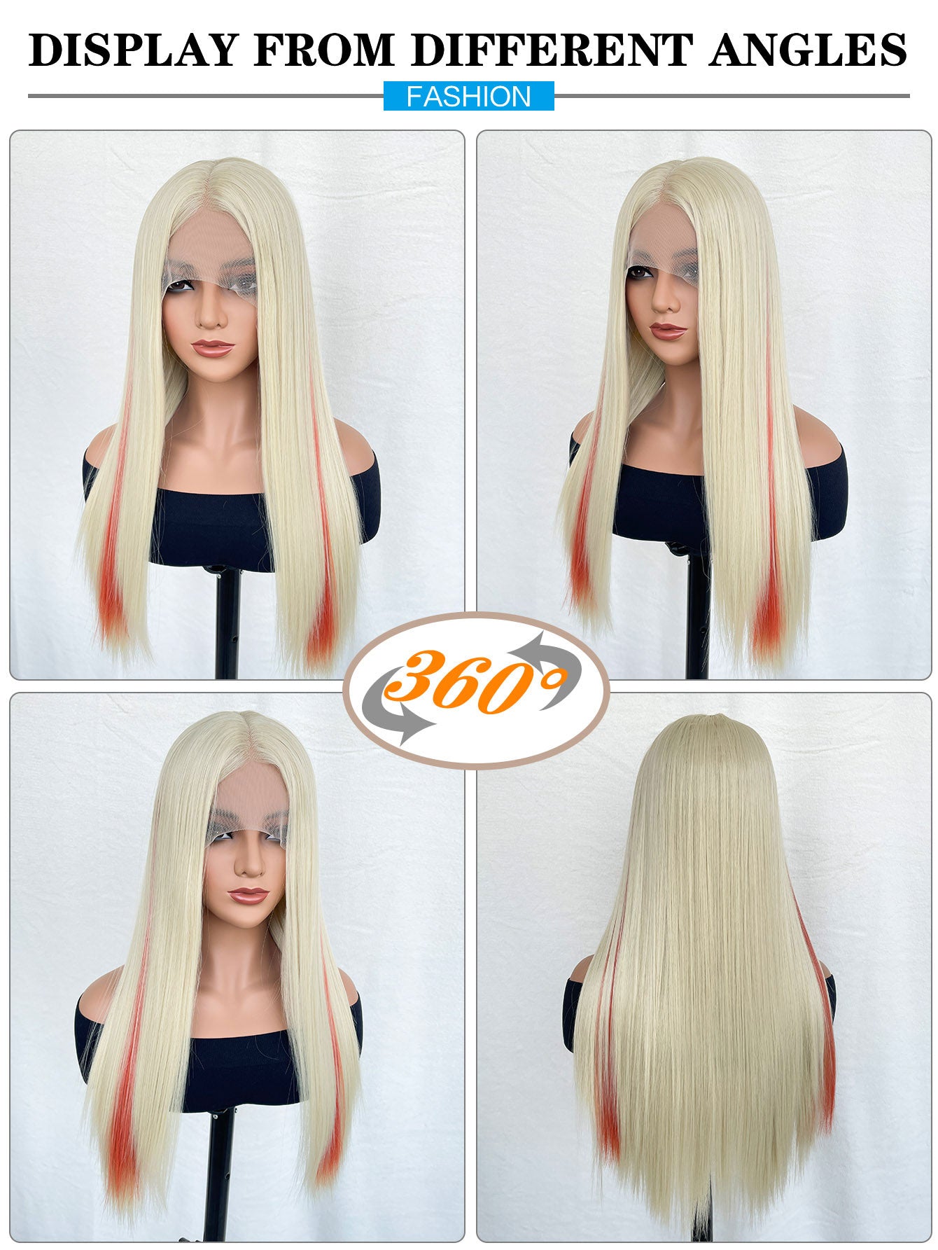 Long Straight Wig 28in Long Straight - High-Density Synthetic Hair for Women, Fashionable and Natural Look, Available