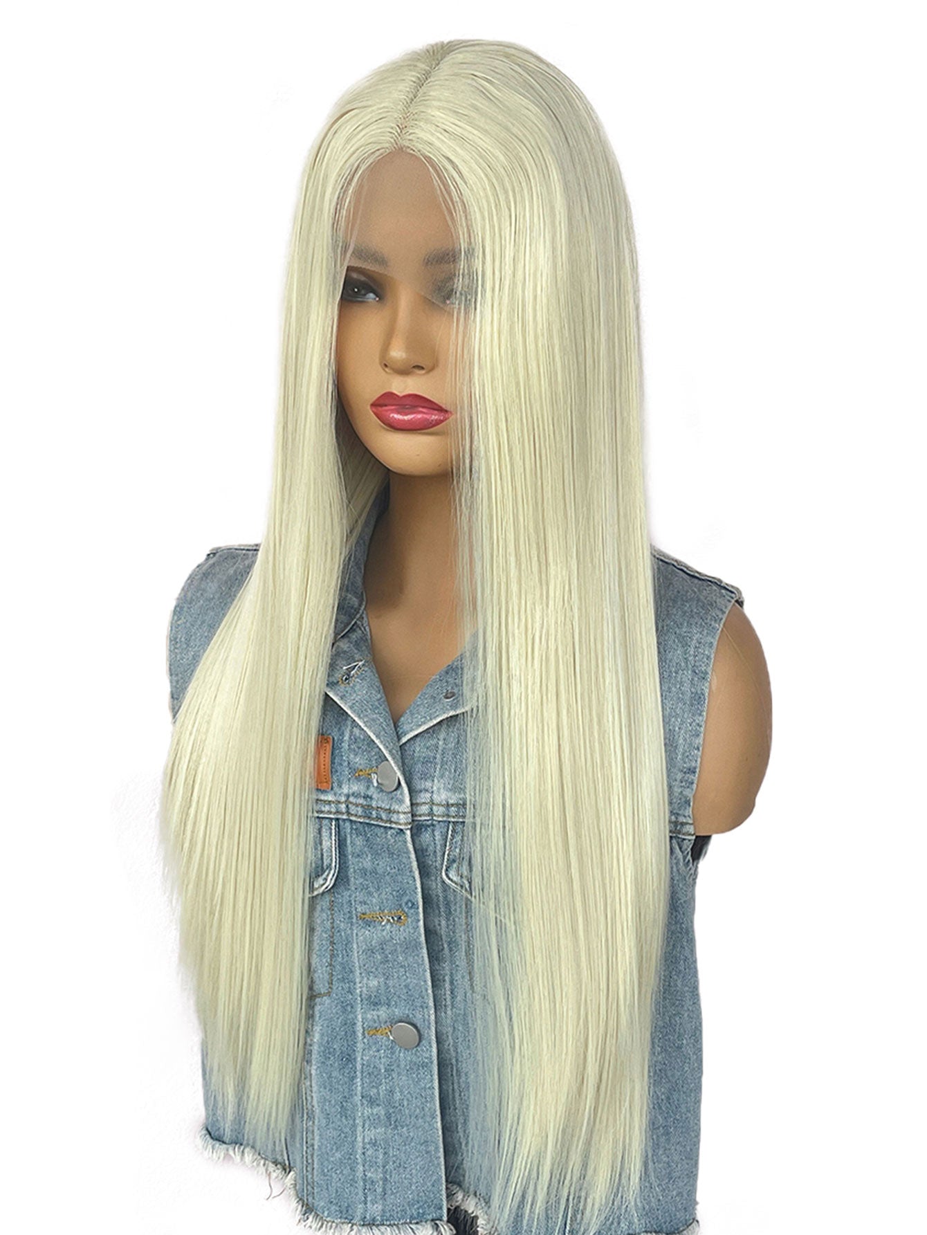 Long Straight Wig 28in Long Straight - High-Density Synthetic Hair for Women, Fashionable and Natural Look, Available