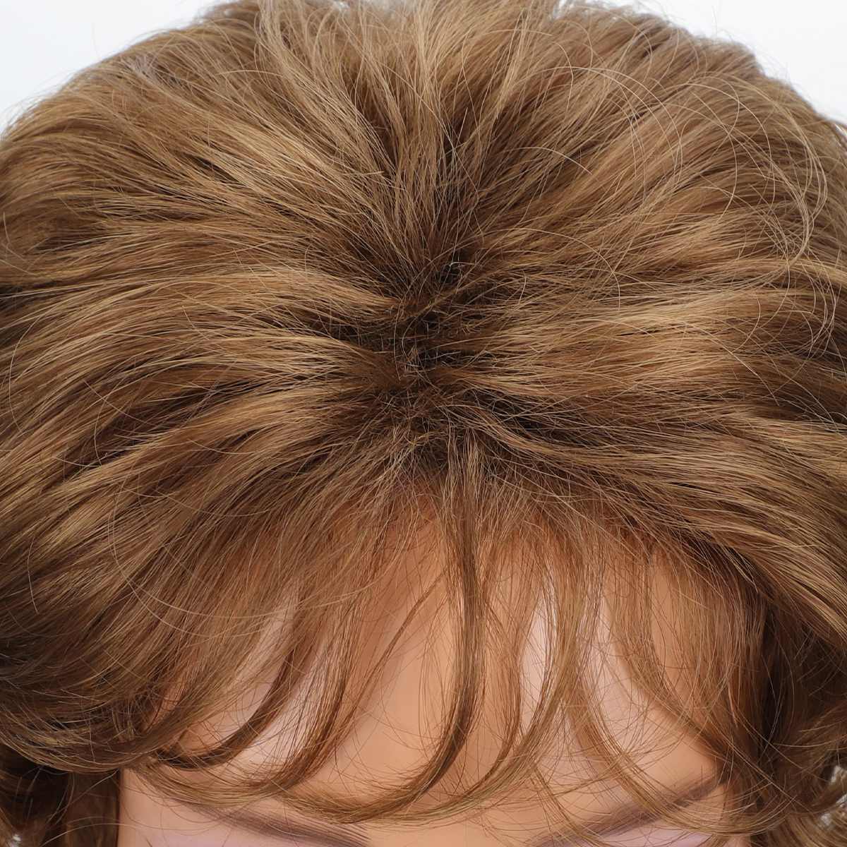 Short wavy wig bangs synthetic wig beginners friendly heat - XJ