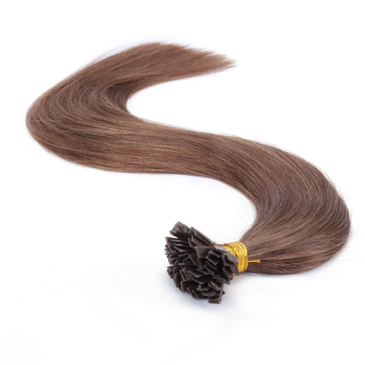 Flat Tip Human Hair Extensions – Seamless & Long-Lasting
