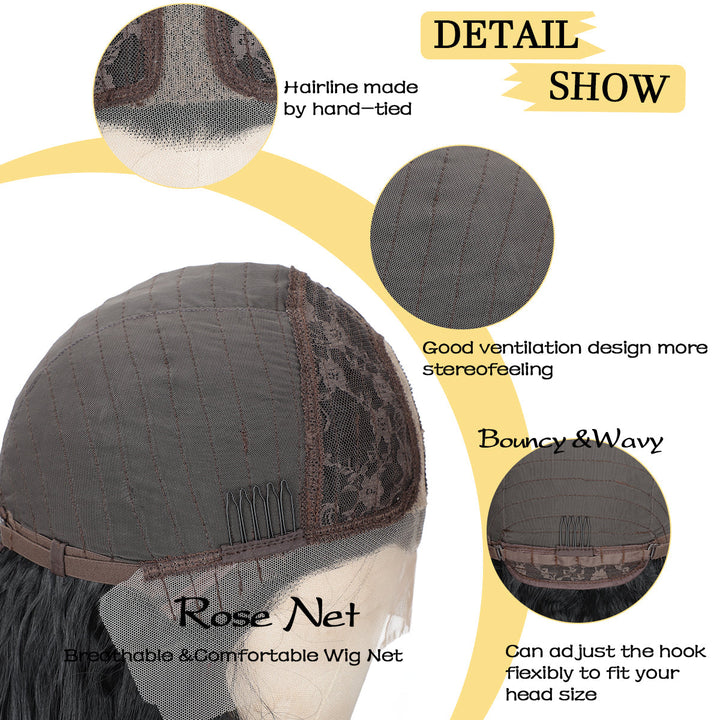 13x4 HD Lace Front Wig Synthetic Hair, Heat-Resistant, Daily Wear, Wholesale Deals