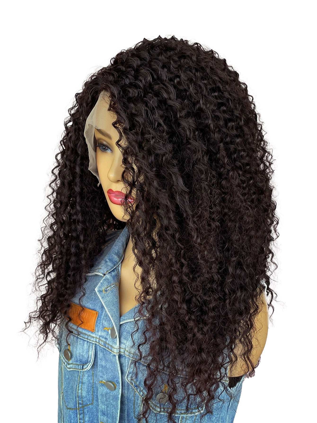 Ombre African Curly High-Temperature Protein Fiber Wig