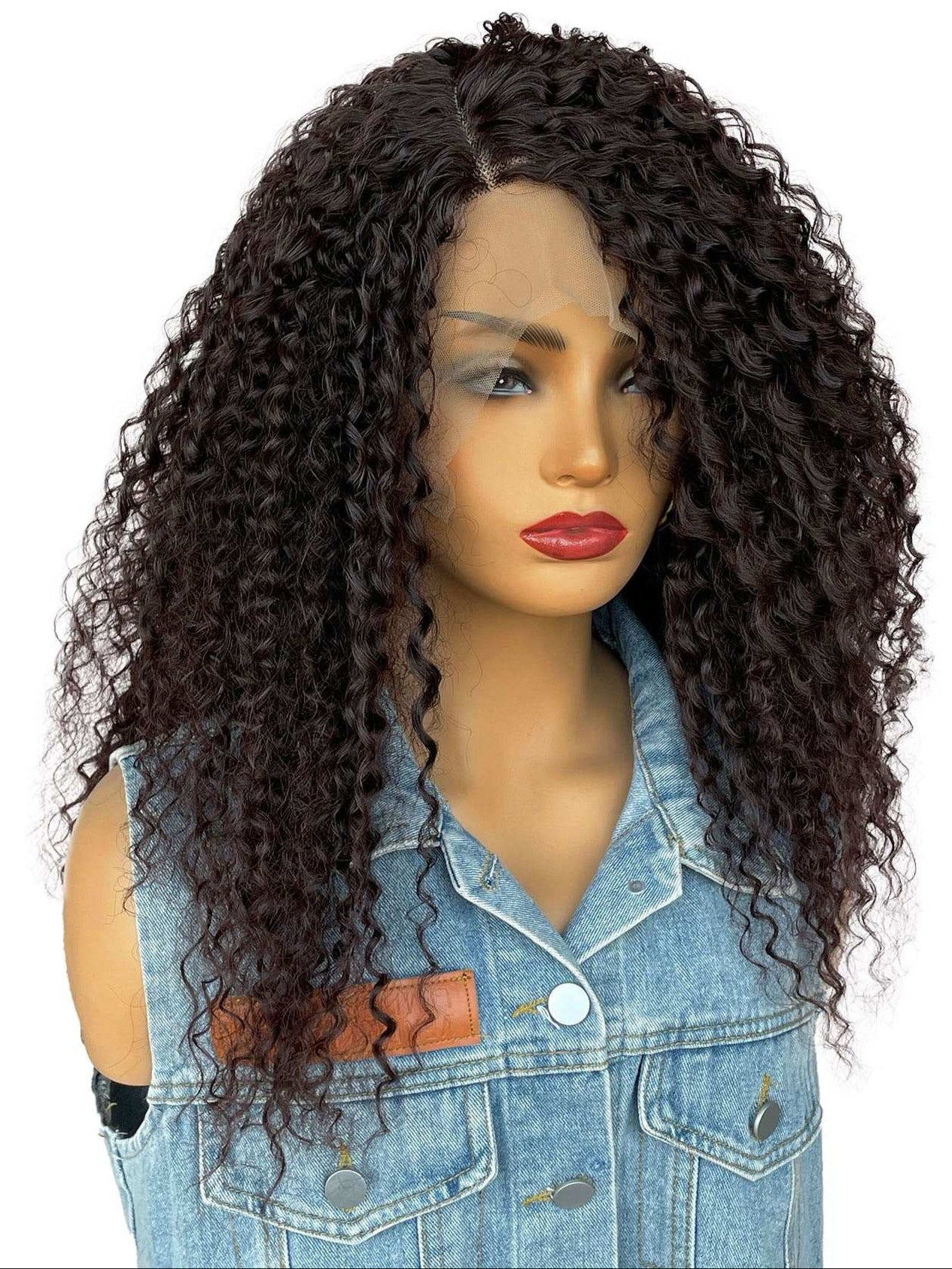 Ombre African Curly High-Temperature Protein Fiber Wig