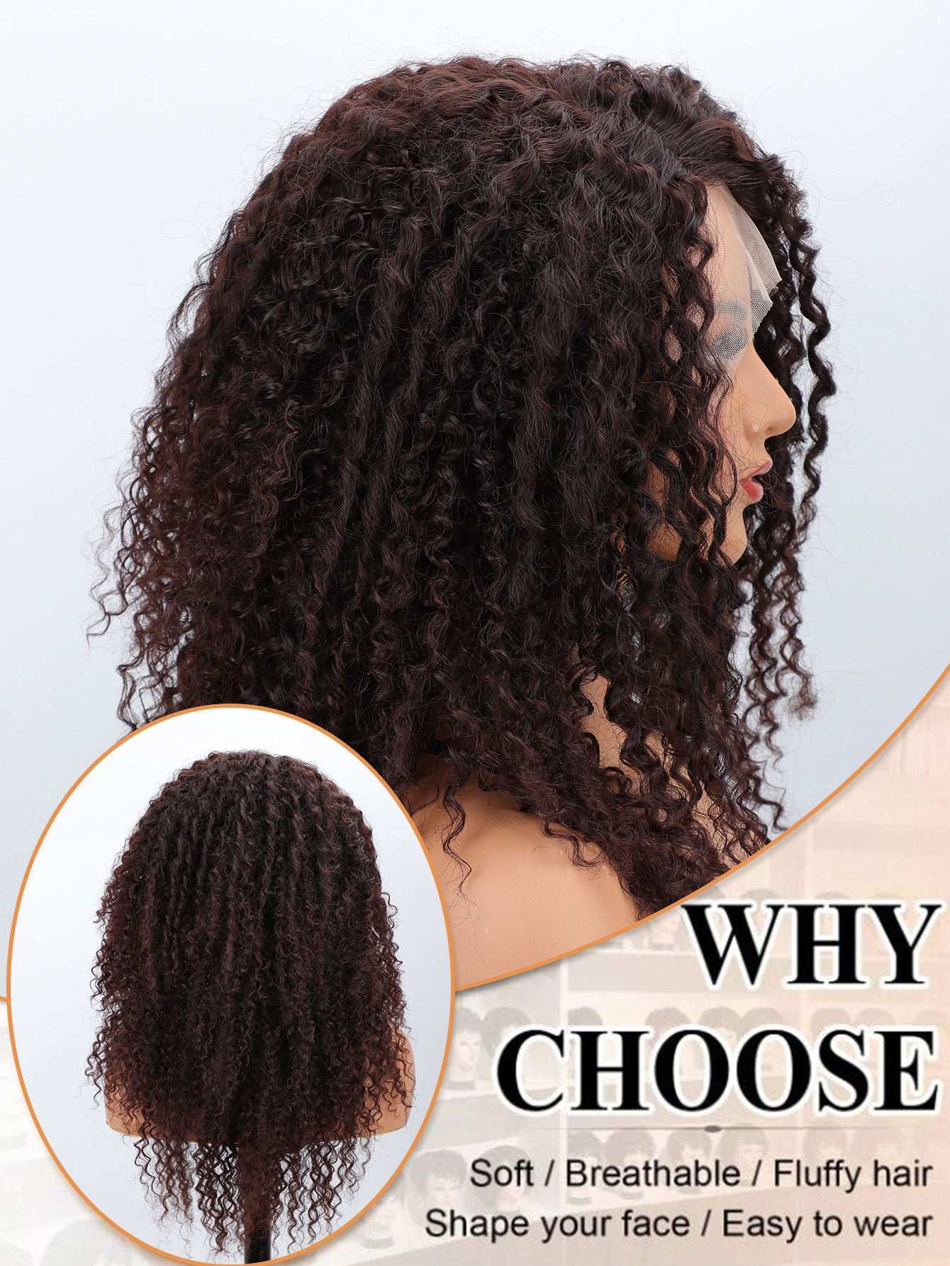 Bouncy African Curly High-Temperature Protein Fiber Wig