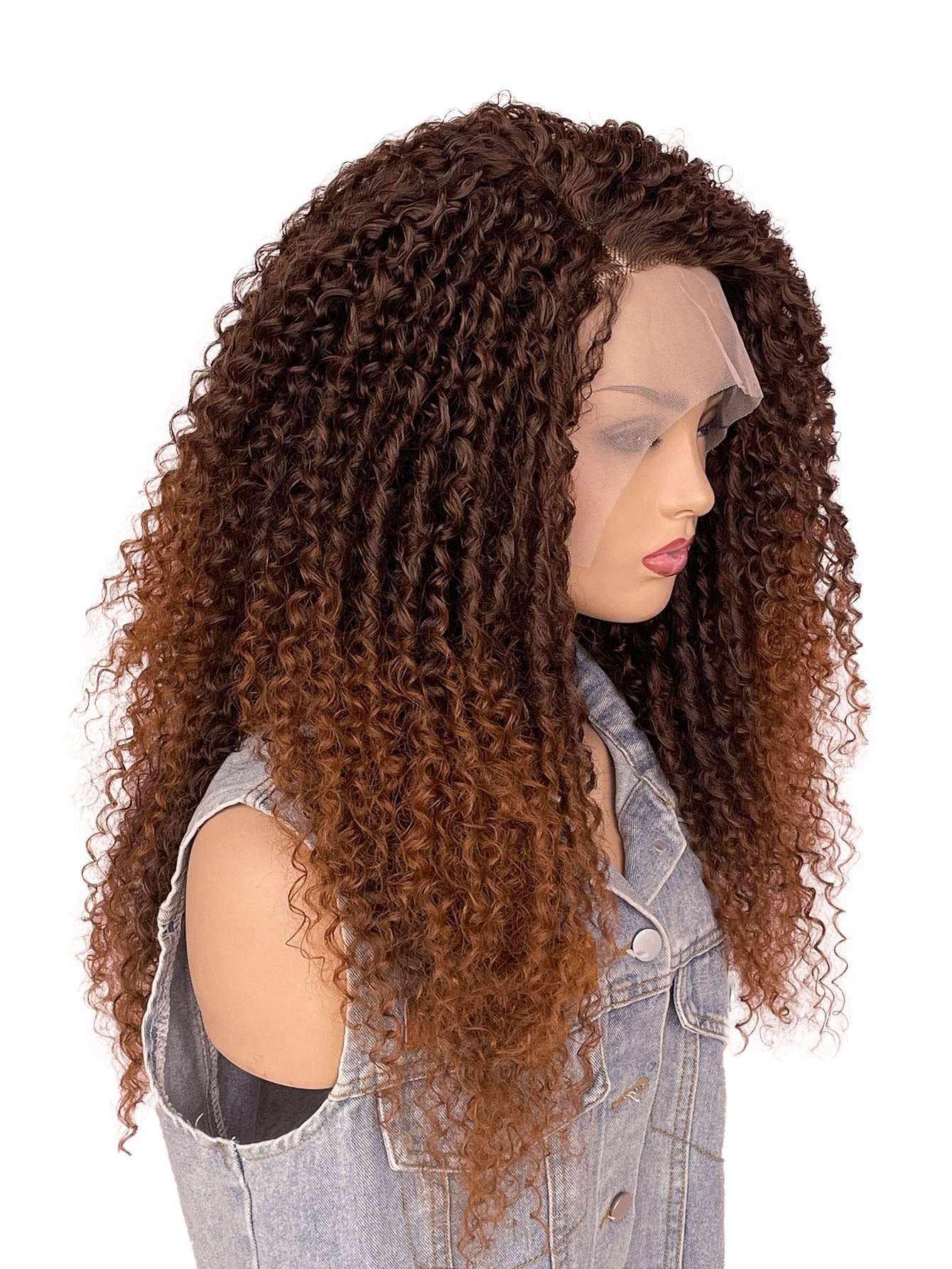 Youthful African Curly High-Temperature Protein Fiber Wig