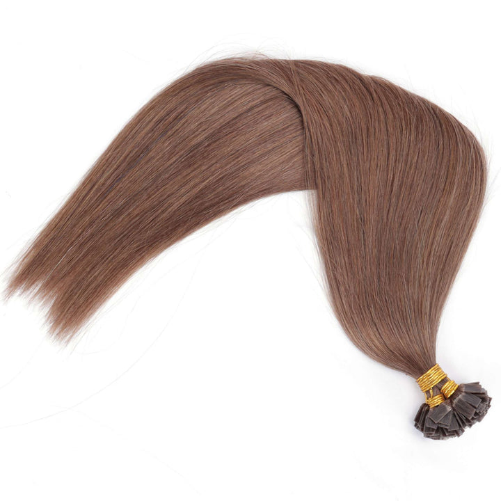 Flat Tip Human Hair Extensions – Seamless & Long-Lasting