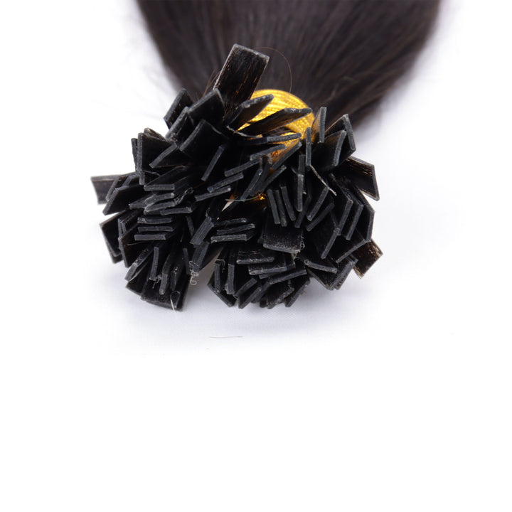 XJHAIR Flat-tip Keratin Human Hair Comfort Meets Elegance-1b#